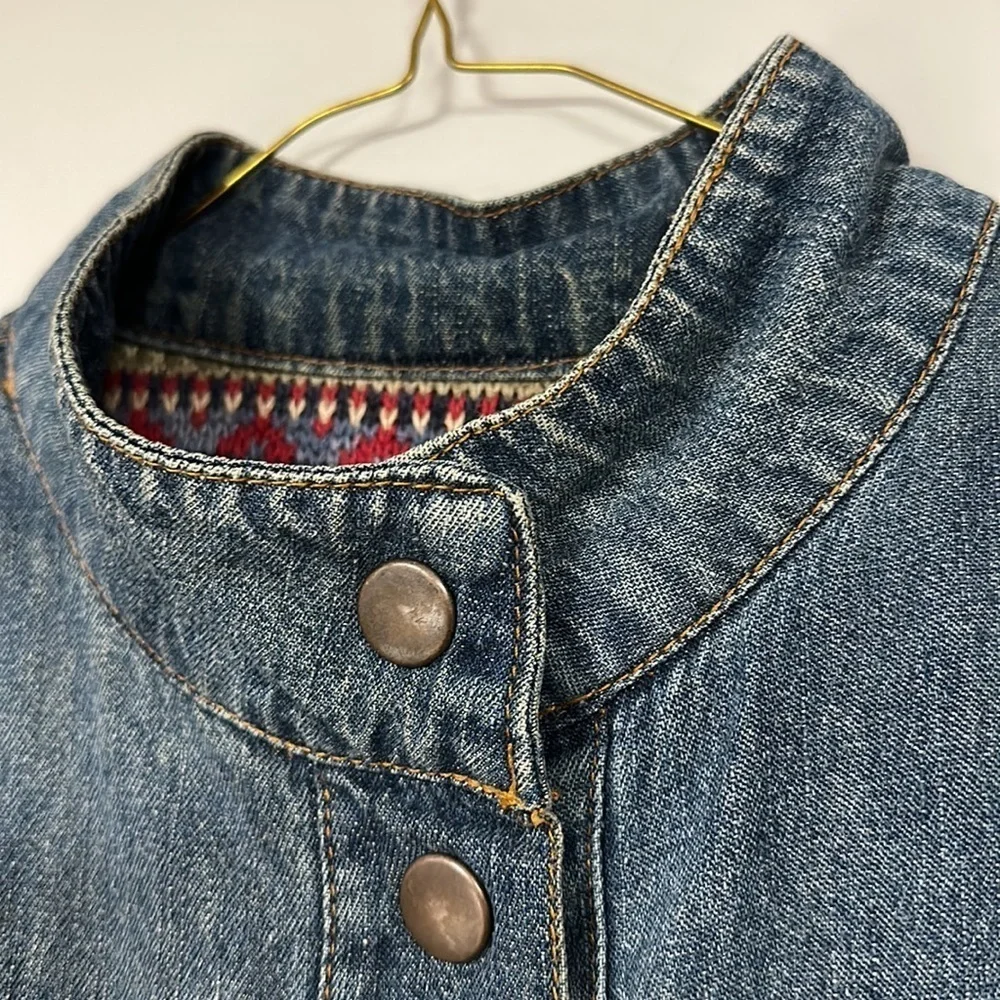 Vintage Tiara International Denim Jacket Lined with Sweater Material Size L, 90s - Picture 11 of 12